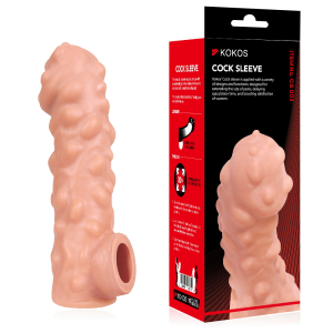 Насадка Cock Sleeve с бугорками телесная TPE KOKOS CS-003-M