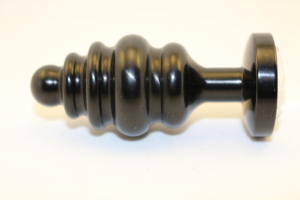 Пробка металл 7,3х2,9см фигурная черная прозрачный страз 47427-4MM