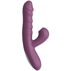 Силиконовый вибратор с эффектом фрикций Purple SW3028