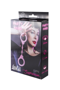 Силиконовые наручники Party Hard Suppression Pink 1167-03lola