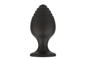 Силиконовая анальная пробка черная M (7.2*3.5cm) 3303-02