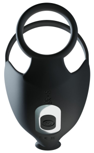 Эрекционное кольцо с шариковым массажёром с пультом 555193ON