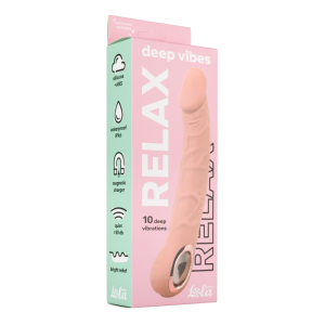 Перезаряжаемый реалистичный вибратор Deep Vibes Relax Flesh 9801-01lola