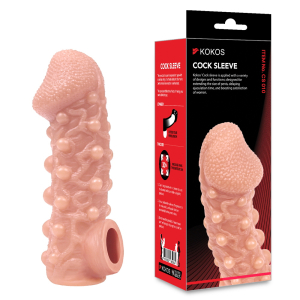 Насадка на пенис Cock Sleeve телесная с рельефом KOKOS CS-010-S