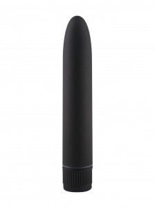 Черный матовый пластиковый вибратор (14*2,5 см) 3313-01