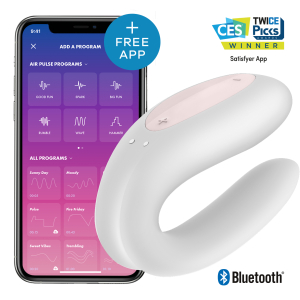 Вибромассажер для Пары Satisfyer Double Joy White 001708SA