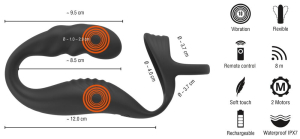 Эрекционное кольцо с простатной пробкой с пультом 5402280ON