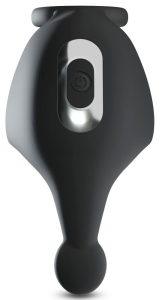 Эрекционное кольцо с шариковым массажёром с пультом 555193ON