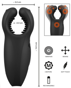 Мужской вибратор-стимулятор с подвижными лепестками 5404568ON