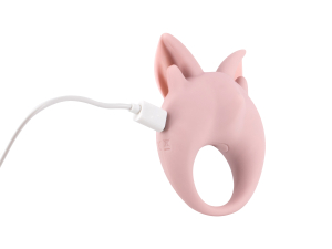 Перезаряжаемое кольцо для клиторальной стимуляции MiMi Animals Kitten Kiki Light Pink 7200-02lola