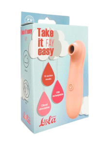 Перезаряжаемый вакуумно-волновой стимулятор Take it Easy Fay Peach 9023-03lola