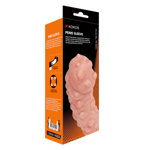 Насадка Penis Sleeve с бугорками телесная TPE KOKOS PS-003-L