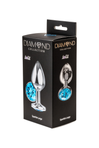 Анальная пробка Diamond Light blue Sparkle Large 4010-04Lola