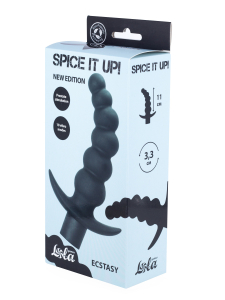 Анальная пробка с вибрацией Spice it up Ecstasy Black 8009-01Lola