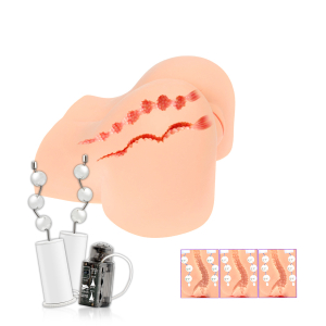 Мастурбатор Alice полуторс телесный с вибрацией и ротацией TPR KOKOS M10-03-29-1V