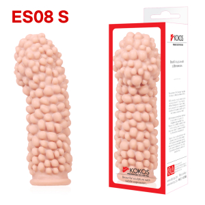 Насадка на пенис EXTREME SLEEVE телесная с шариками KOKOS ES-08-S