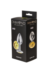 Анальная пробка Diamond Yellow Sparkle Small 4009-02Lola