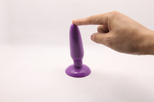 Анальная пробка с присоской 3,7 см purple BI-017001R