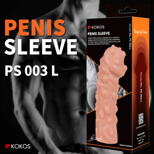 Насадка Penis Sleeve с бугорками телесная TPE KOKOS PS-003-L