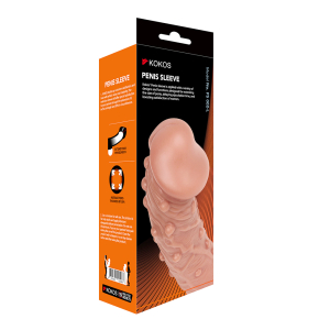 Насадка реалистичная Penis Sleeve телесная TPE KOKOS PS-002-L