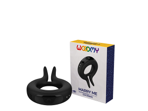 Эрекционное кольцо Marry Me Rechargeable Vibrating Black 33649AL