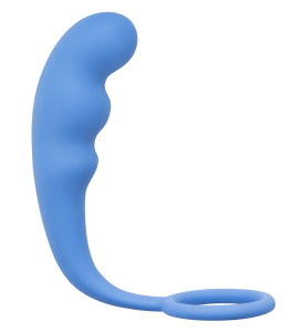 Анальный стимулятор с эрекционным кольцом Mountain Range Anal Plug Blue 4218-03Lola