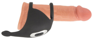 Эрекционное кольцо с шариковым массажёром с пультом 555193ON