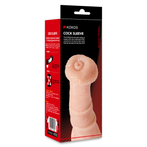 Насадка Cock Sleeve с крупной головкой телесная TPE KOKOS CS-011-M