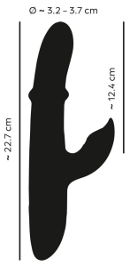 Толкающий вибратор Кролик с подвижным кольцом 5402069ON