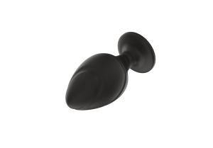 Силиконовая анальная пробка черная M (7.2*3.5cm) 3305-02