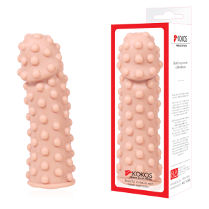 Насадка Extreme Sleeve ES.002 с бугорками телесная TPR KOKOS ES-002-M