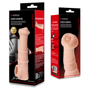 Насадка Cock Sleeve с крупной головкой телесная TPE KOKOS CS-011-M
