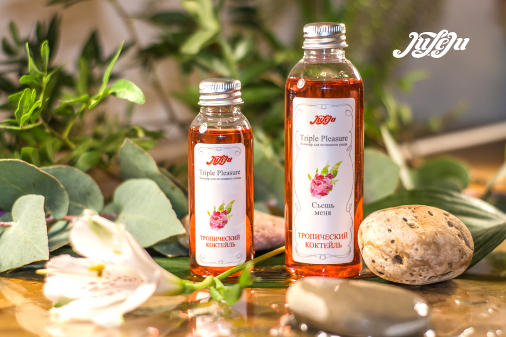 Эликсир Juleju Triple Pleasure Горячая вишня для интимного ухода, флакон, 65 мл 10241JULEJU - JULEJU - Оральные смазки - Купить