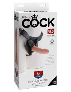 Страпон King Cock Strap on Harness with 6
