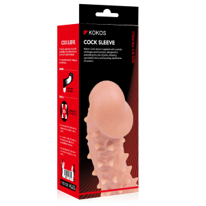 Насадка Cock Sleeve телесная TPE с бугорками KOKOS CS-005-L