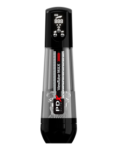 Мастурбатор с вибрацией PDX Elite ViewTube MAX View - Black Pipedream RD55323PD