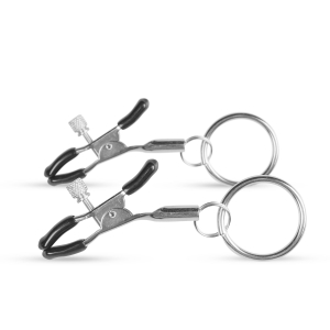 Зажимы на Соски Easytoys Metal Nipple Clamps With Ring ET460SIL