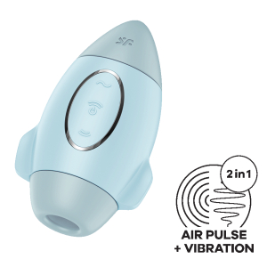 Вакуумный массажер Satisfyer Mission Control light blue 060071SA
