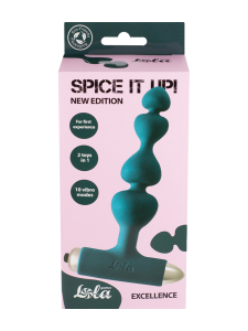 Анальная пробка с вибрацией Spice it up New Edition Excellence Dark green 8016-02lola