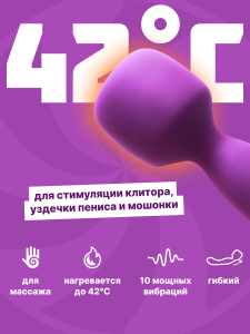 Нагревающийся Вонд Heating Wand Purple 1018-03lola