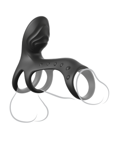 Виброкольцо на пенис с двумя моторчиками Ultimate Couples Cage Pro 596923PD