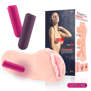 Мастурбатор KOKOS Elegance 003 с вибропулей телесный TPR M01-03-003V