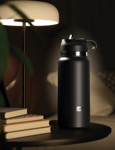 Мастурбатор Fap Flask Thrill Seeker Discreet Stroker - Black Bottle - Frosted Pipedream RD62920PD