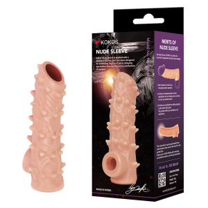 Насадка Nude Sleeve с рельефом телесная TPE KOKOS NS-006-M