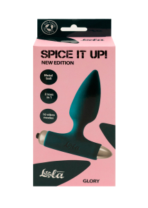 Анальная пробка с вибрацией Spice it up New Edition Glory Dark green 8015-02lola