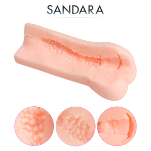 Мастурбатор Sandara с вибрацией телесный TPR KOKOS M03-001-07V