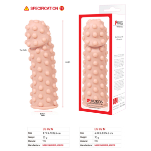 Насадка Extreme Sleeve ES.002 с бугорками телесная TPR KOKOS ES-002-M
