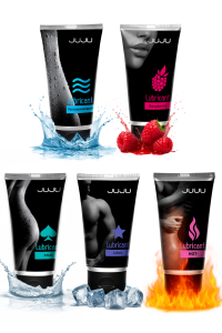 Сет лубрикантов JUJU: Увлажняющий, Hot+, Long, Anal, малина, 5х50ml 813JU