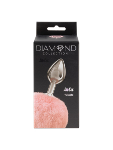 Анальная Пробка с Хвостом Diamond Twinkle Pink 4018-02lola