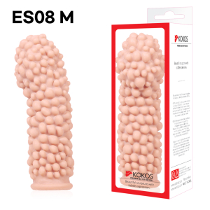 Насадка Extreme Sleeve с пузырьками TPR телесная KOKOS ES-008-M